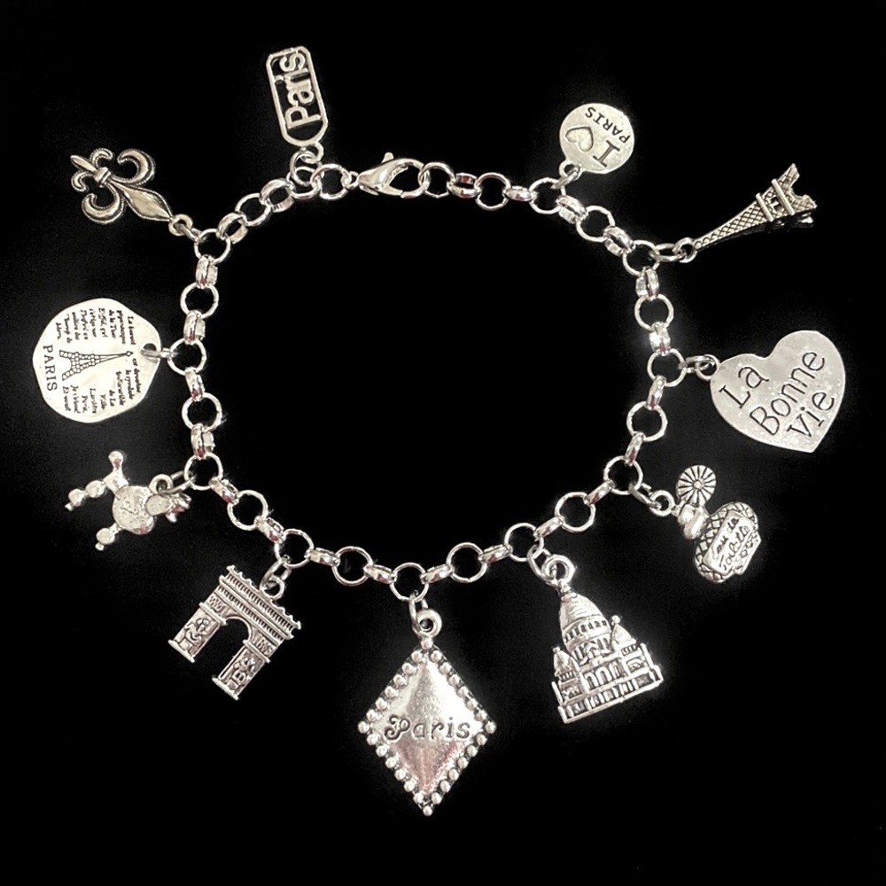 Paris France Charm Bracelet